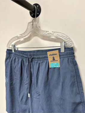 Chubbies Men's Blue Textured 5.5" Swim Trunks XL NWT